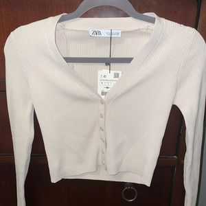 Zara Cropped Button-Up